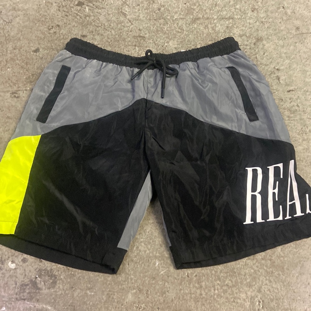 Grey/Black/Neon Reason shorts